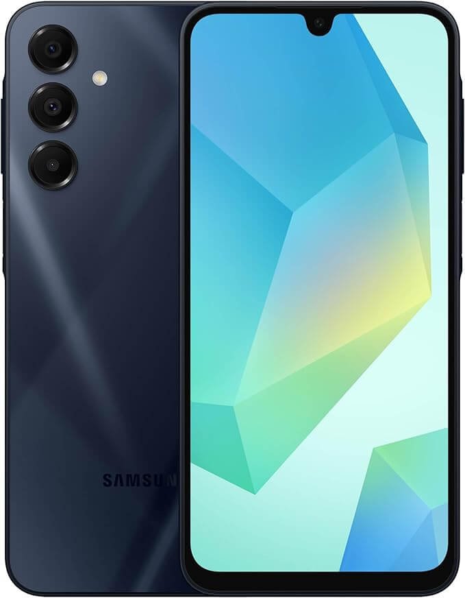 Samsung Galaxy A16 5G A Series, Unlocked Android Smartphone, Large AMOLED Display, Durable Design, Super Fast Charging, Expandable Storage, 5G Connectivity, US Version, 2025, Blue Black