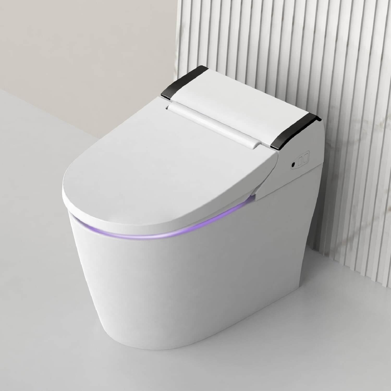 VOVO STYLEMENT TCB-8100N Smart Bidet Toilet for bathrooms, Elongated One Piece Toilet with Soft Close Lid, Auto Dual Flush, Heated Seat, Made in Korea