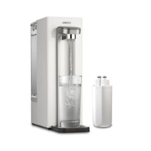 Brita Hub Compact Instant Powerful Countertop Water Filter System, Reduces 70+ Contaminants, 9 Cup Water Reservoir, Includes 6 Month Carbon Block Filter, White, 87344