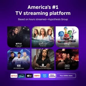 Roku Ultra - Ultimate Streaming Player - 4K Streaming Device for TV with HDR10+, Dolby Vision & Atmos - Bluetooth & Wi-Fi 6- Rechargeable Voice Remote Pro with Backlit Buttons - Free & Live TV
