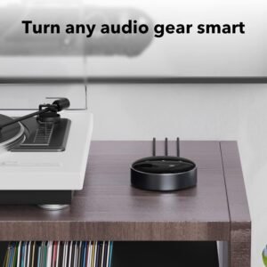 WiiM Mini AirPlay 2 Wireless Audio Streamer, Multiroom Stereo, Preamplifier, Works with Alexa and Siri Voice Assistants, Stream Hi-Res Audio from Amazon Music