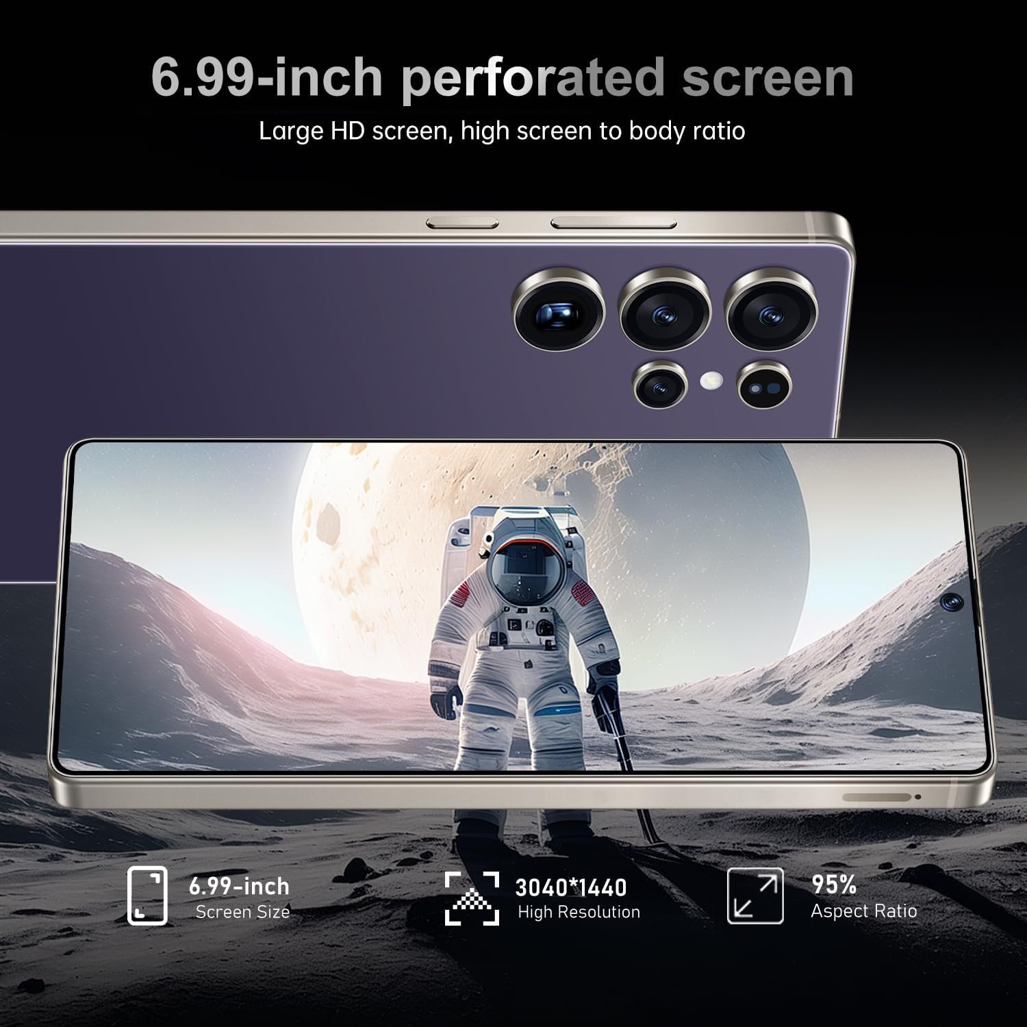 MMY I25 Ultra 5G Unlocked Smartphone,16GB+512GB Fully Cell Phone for Android 14, 6.99" Unlocked Cell Phone, 7000mAh, 68MP+108MP Dual Camera/Dual SIM/Fingerprint Lock