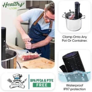 Yedi Infinity Sous Vide Cooker, Powered by Octcision Technology, Deluxe Accessory Kit, Recipes, 1000 Watts