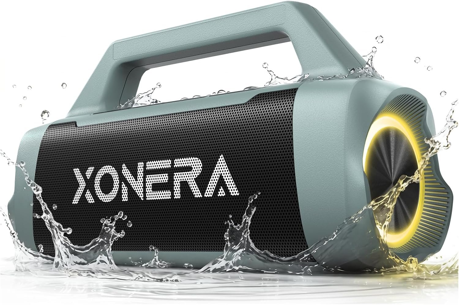 Xonera Speakers Bluetooth Wireless smoky blue portable outdoor speaker with waterproof design and bass sound