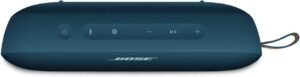 Portable Bose SoundLink Flex speaker playing music during a daily routine