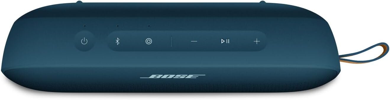 Portable Bose SoundLink Flex speaker playing music during a daily routine
