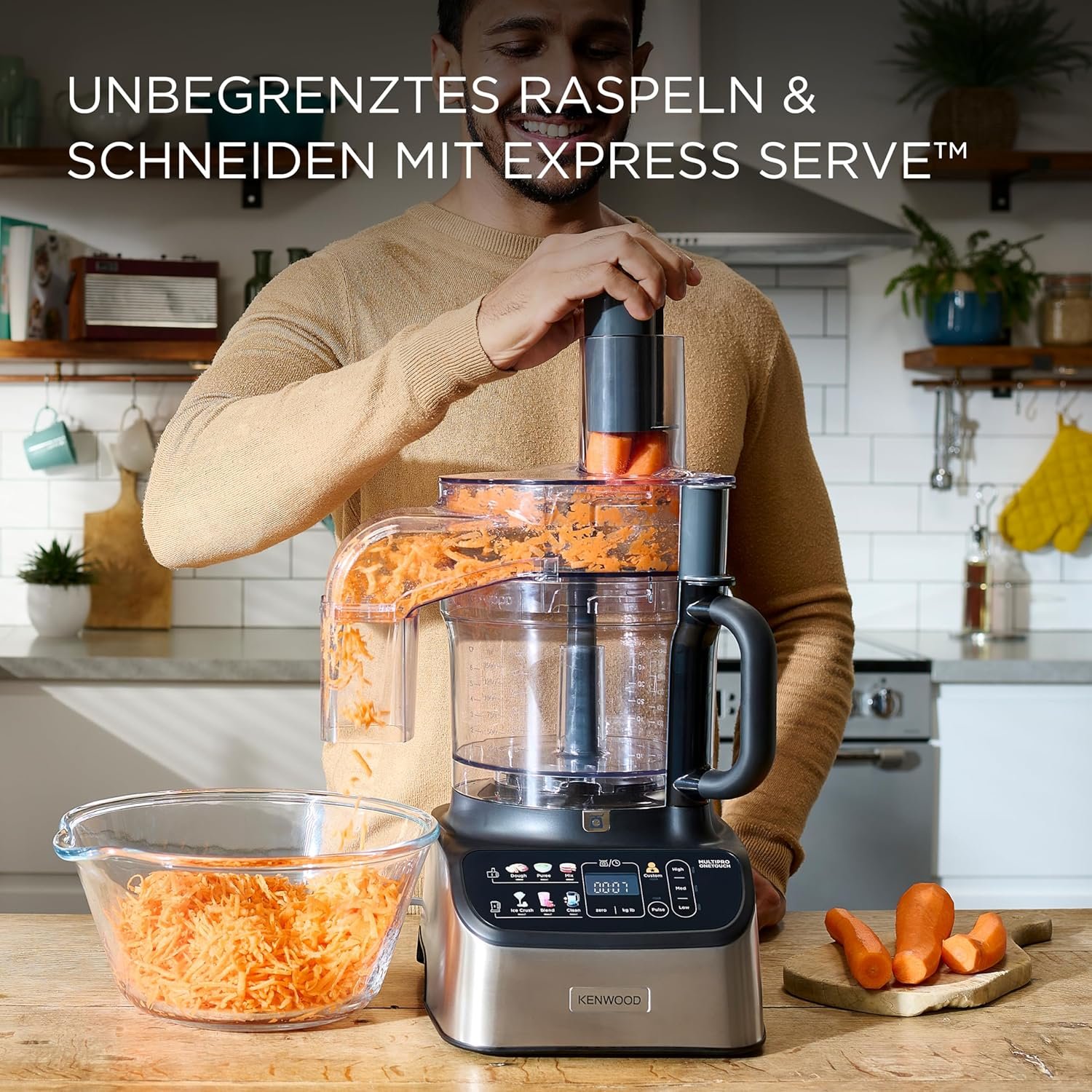 Preparing fresh homemade ingredients in a modern kitchen