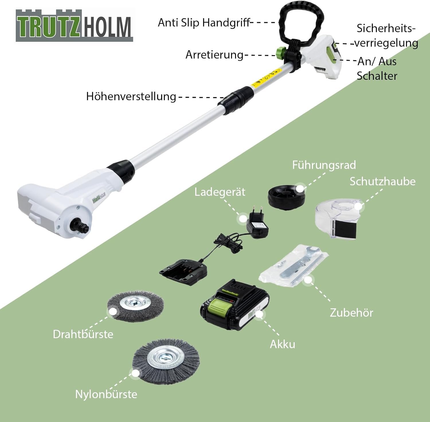 Cordless grout brush cleaning weeds from patio paving joints