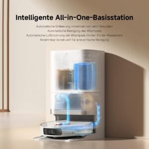 Xiaomi Robot Vacuum X20 Plus performing scheduled floor cleaning in a modern home