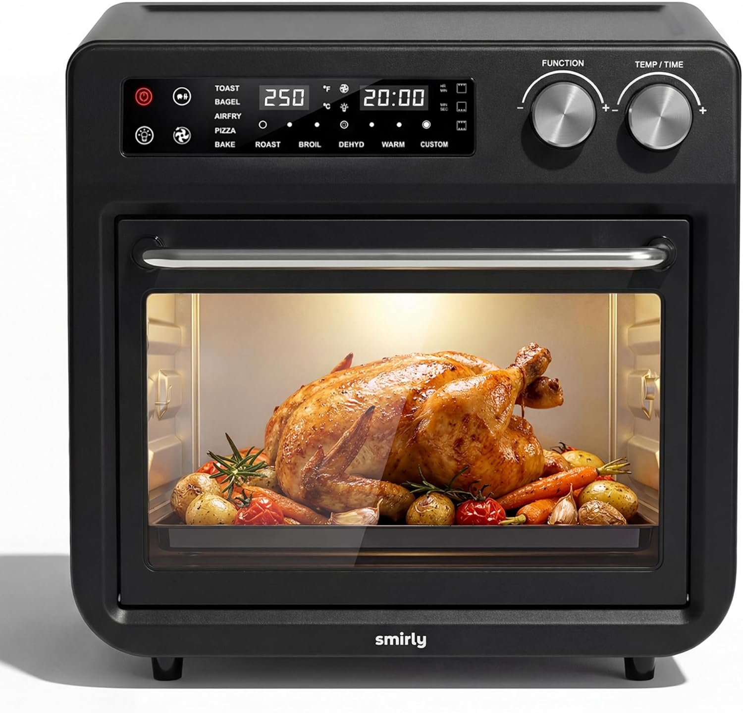 SMIRLY air fryer toaster oven in a kitchen setting