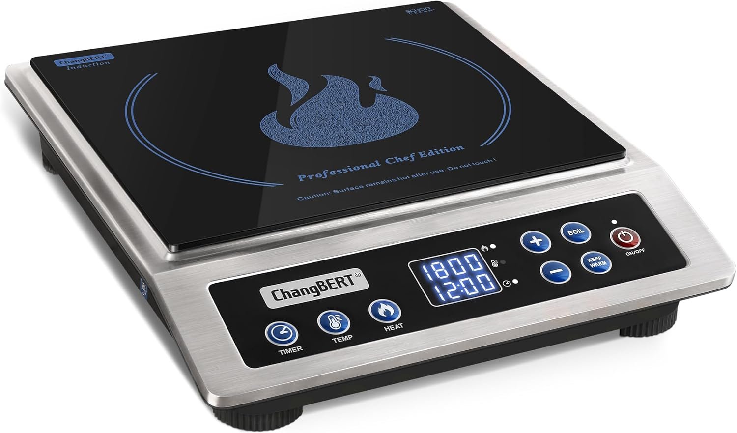 ChangBERT 1800W induction cooktop with digital controls