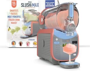Smart frozen drink maker on a kitchen counter making a slush drink