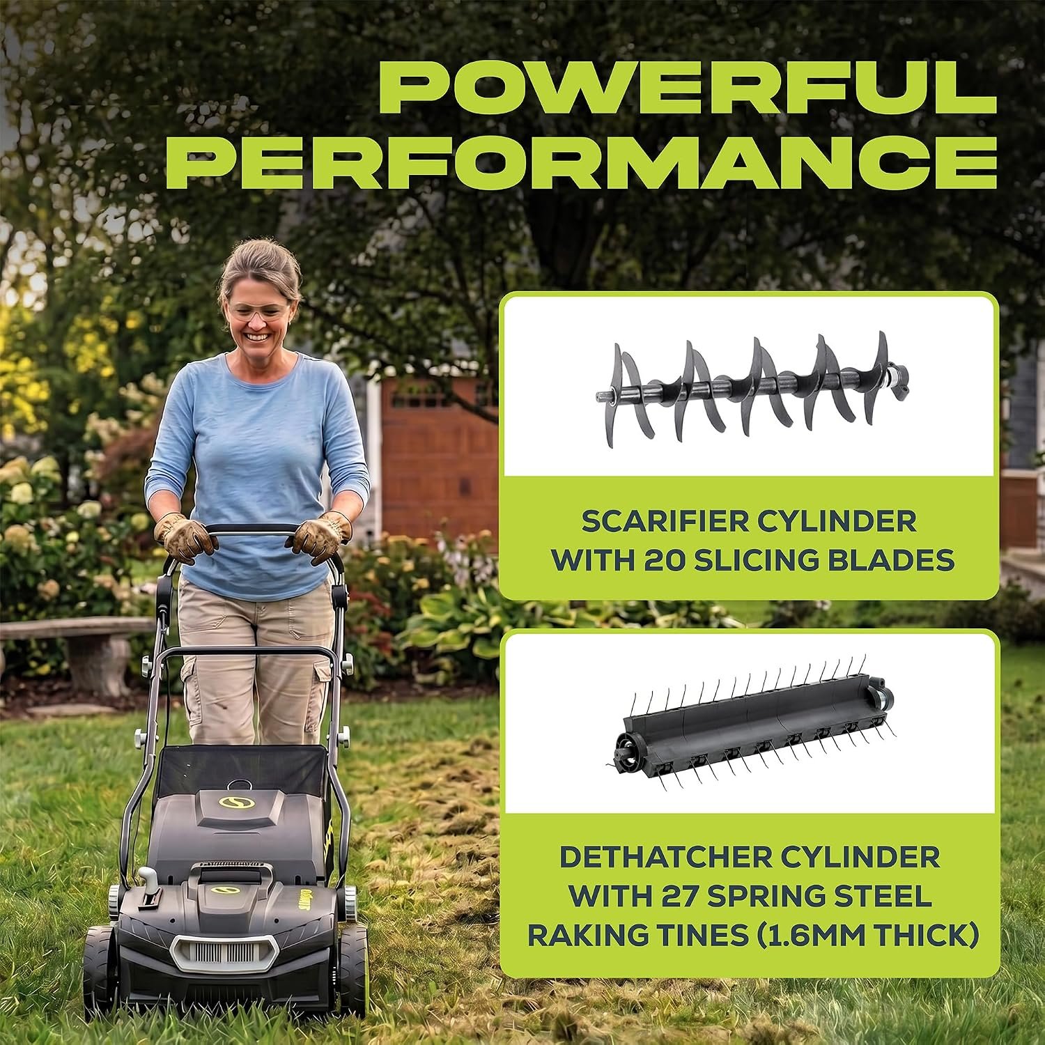 Sun Joe electric dethatcher and scarifier for lawn care